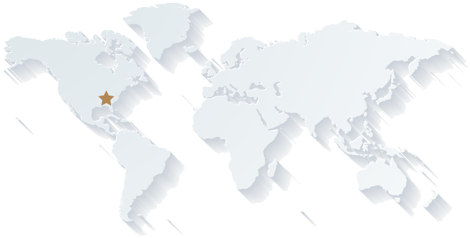 World map with star showing AICEQA headquarters